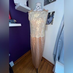 Vintage 1996 Evan Picone 2 Piece Champagne Gown NWT